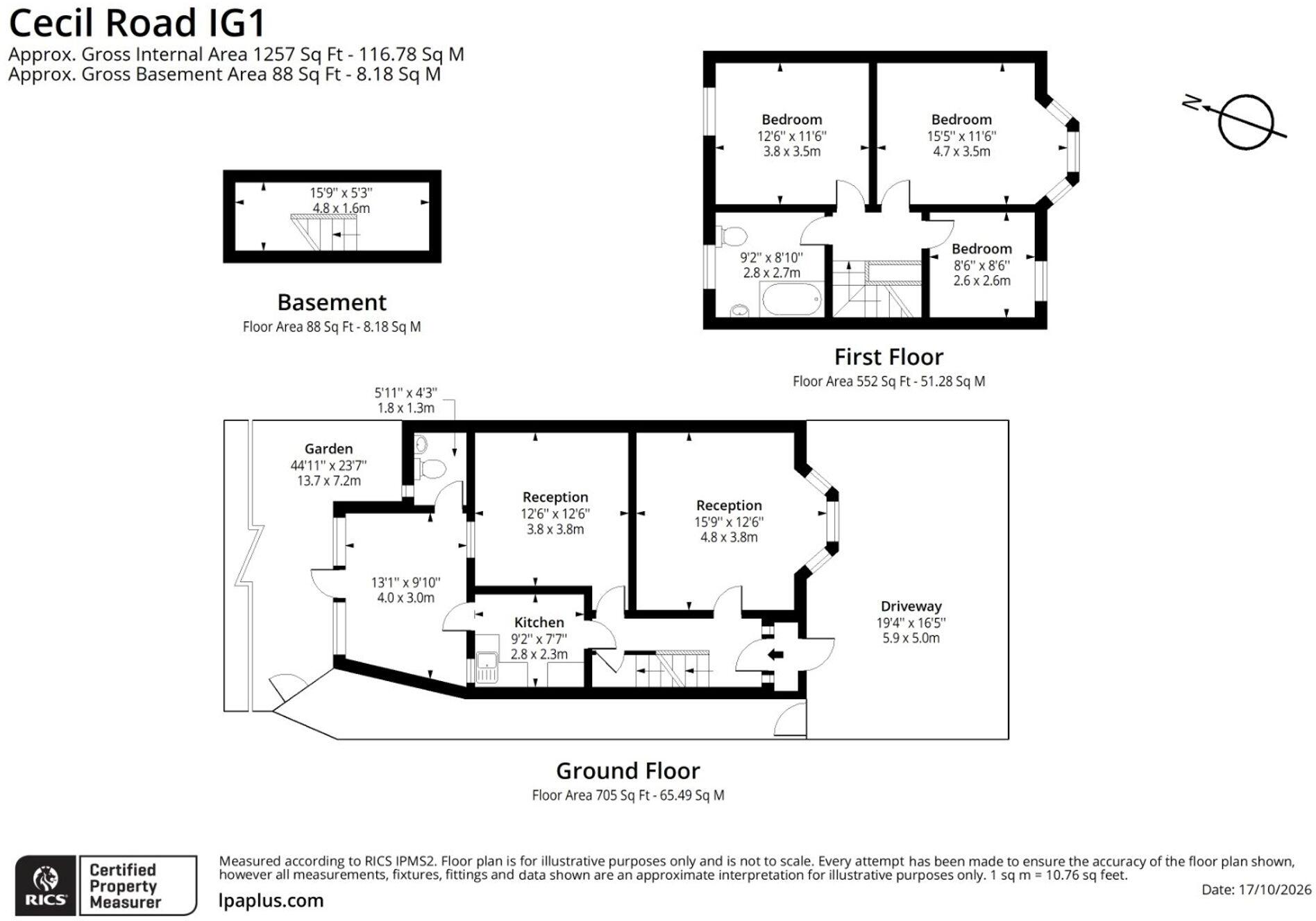 Cecil Road, Ilford, IG1 floorplan