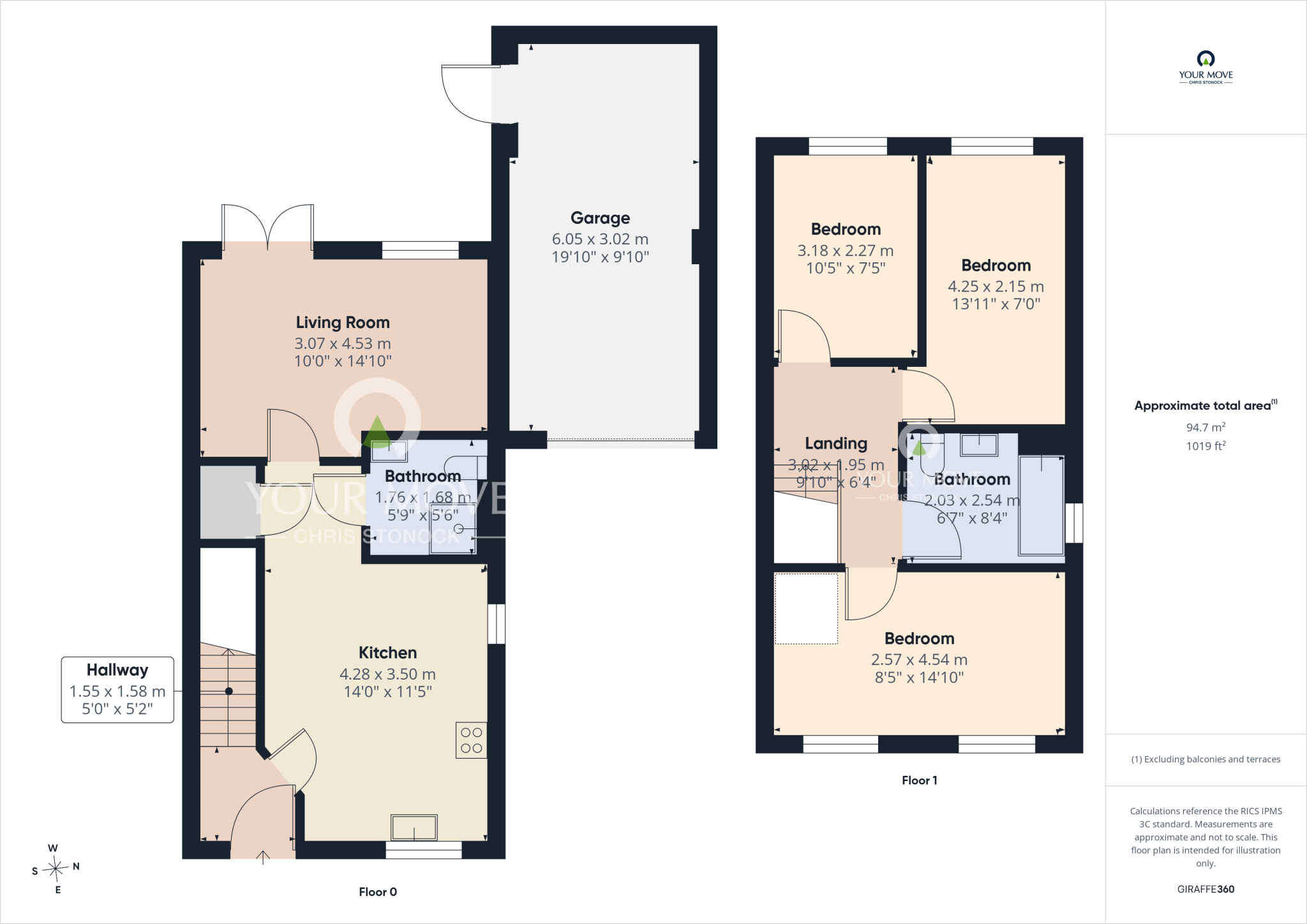 Beau Road, Bearpark, Durham, DH7 floorplan
