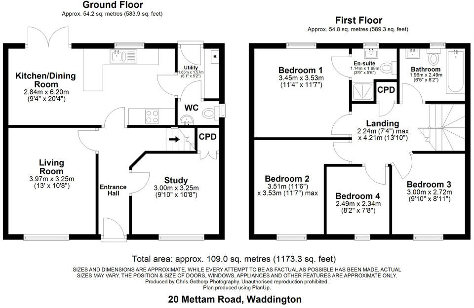 Mettam Road, Waddington, Lincoln, Lincolnshire, LN5 9SD floorplan