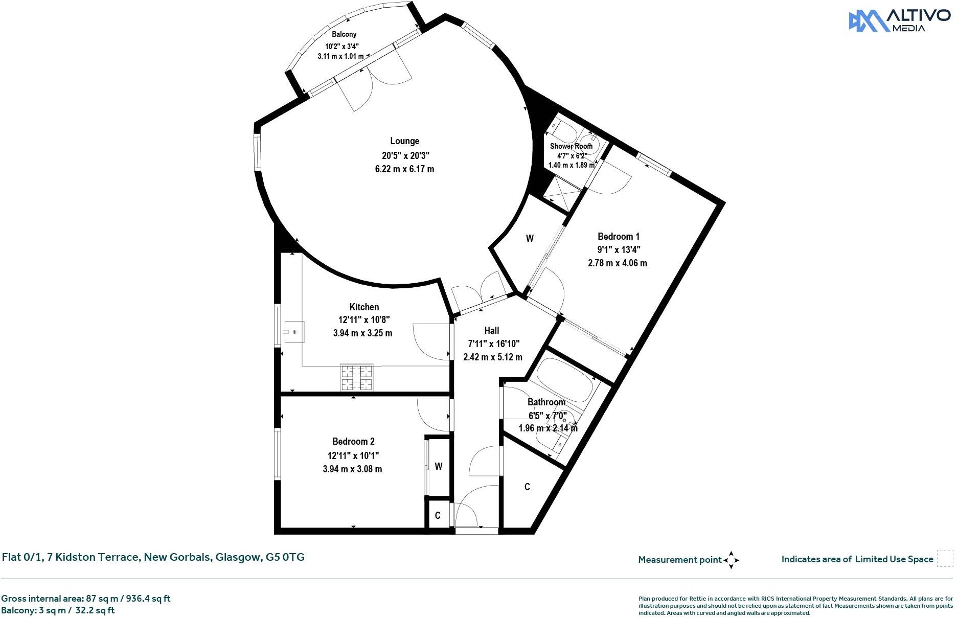 Kidston Terrace, New Gorbals, Glasgow floorplan