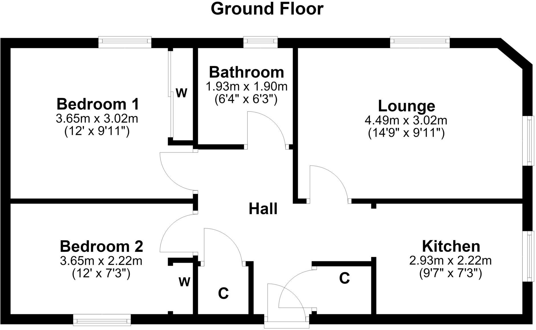 12A Garden Street, Ayr, KA8 0BB floorplan