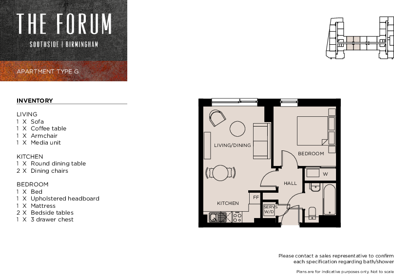 Apartment 206, Forum, Birmingham floorplan