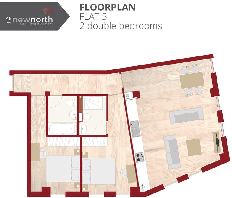The Courtyard - 48 New North Road, Rent Includes All Bills, Exeter floorplan