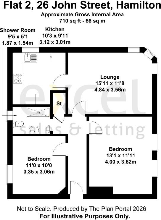 John Street, Hamilton, South Lanarkshire, ML3 floorplan