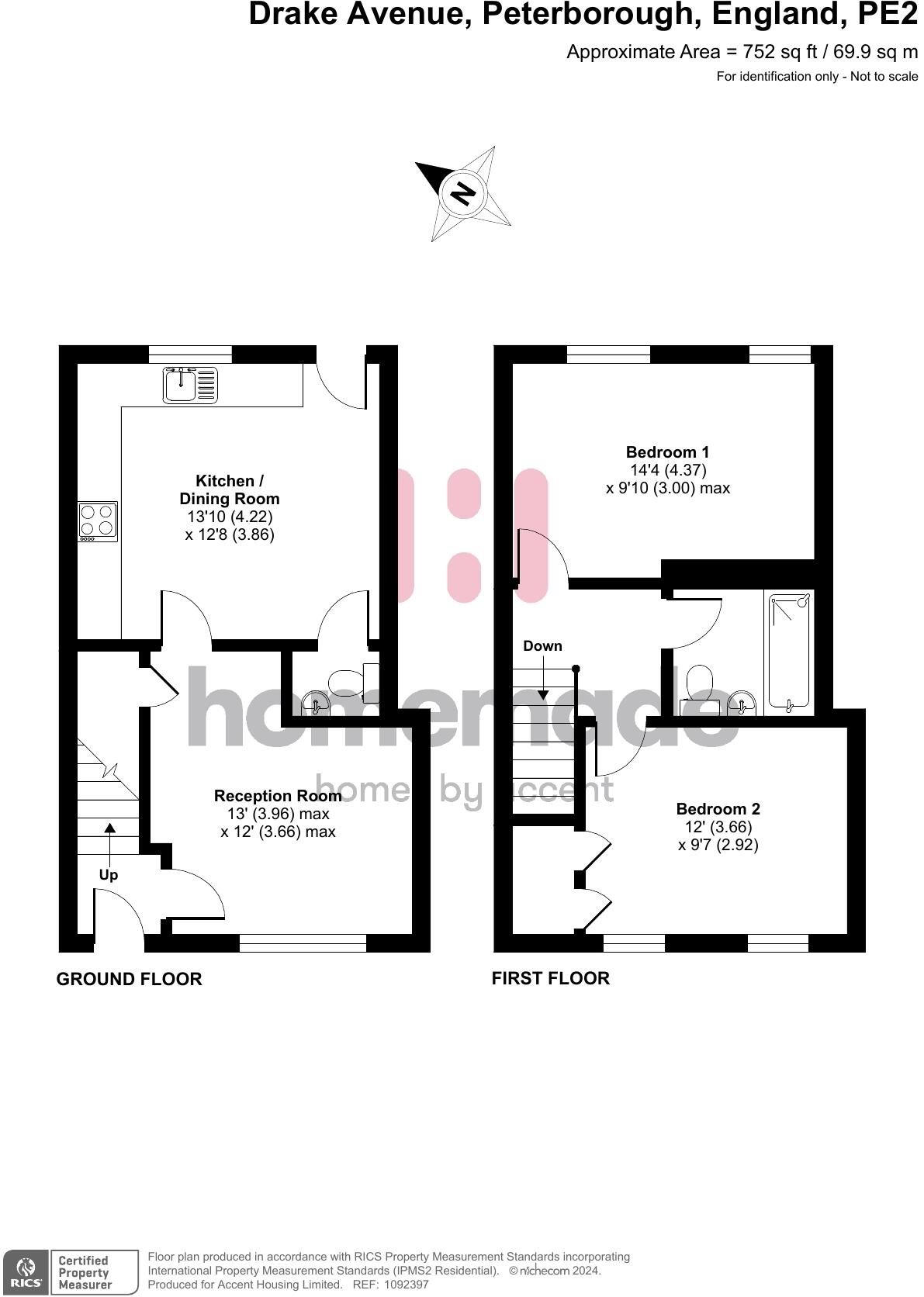 Drake Avenue, Peterborough, Cambridgeshire, PE2 floorplan