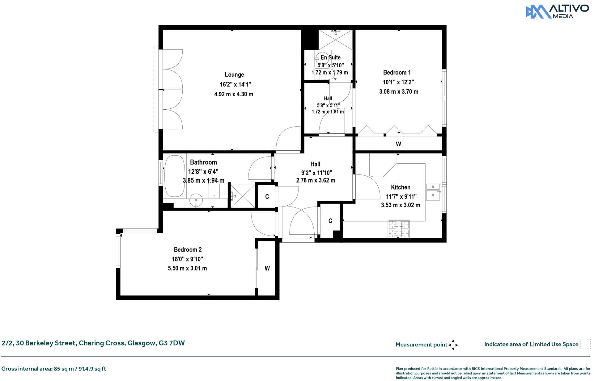 Berkeley Street, Charing Cross, Glasgow floorplan