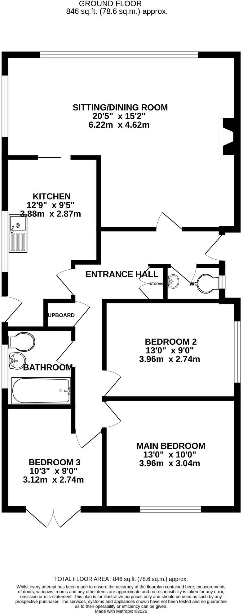 Trevor Drive, Allington, Maidstone ME16 floorplan