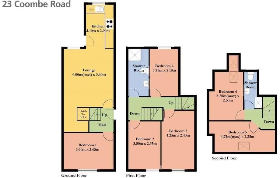 23 Coombe Road, Crookesmoor, S10 1FF floorplan
