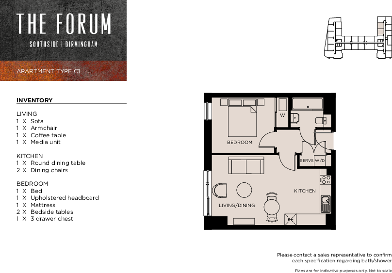 Apartment 9, Forum, Birmingham floorplan