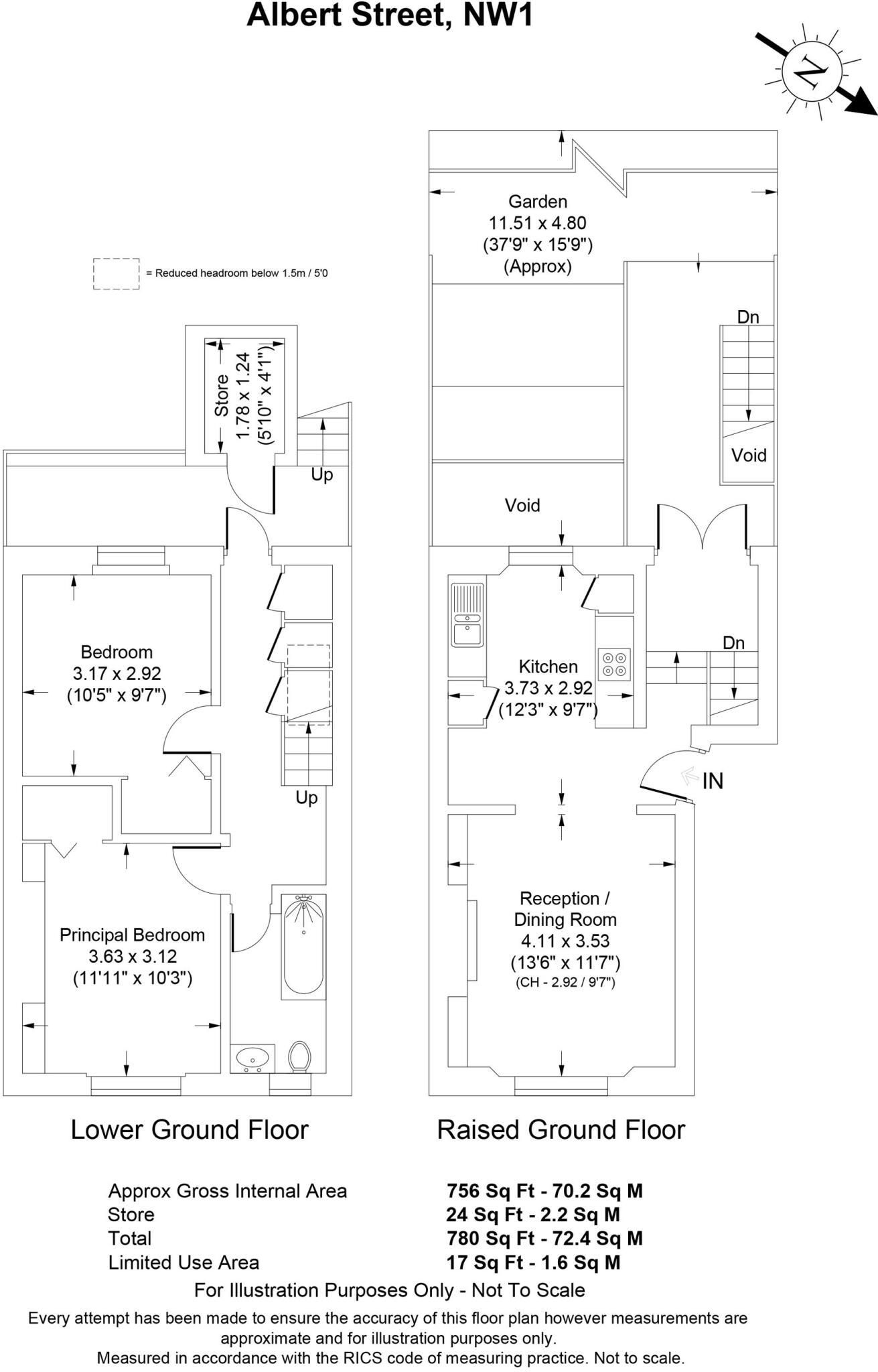 Albert Street, Mornington Crescent, NW1 floorplan