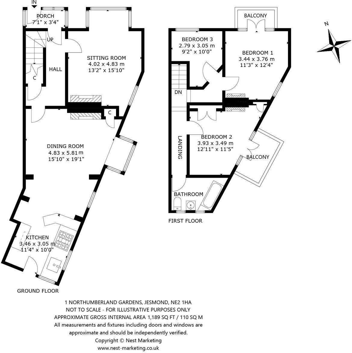 Northumberland Gardens, Jesmond, NE2 floorplan