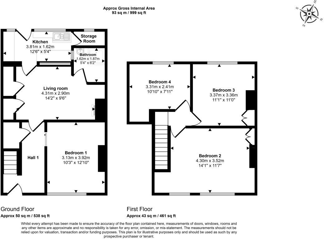 70 Swinburne Road, Oxford, Oxfordshire, OX4 4BG floorplan
