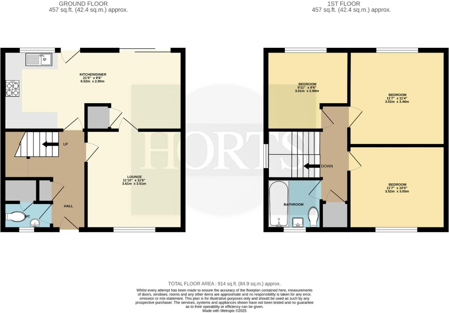 Hawlands, Rugby floorplan