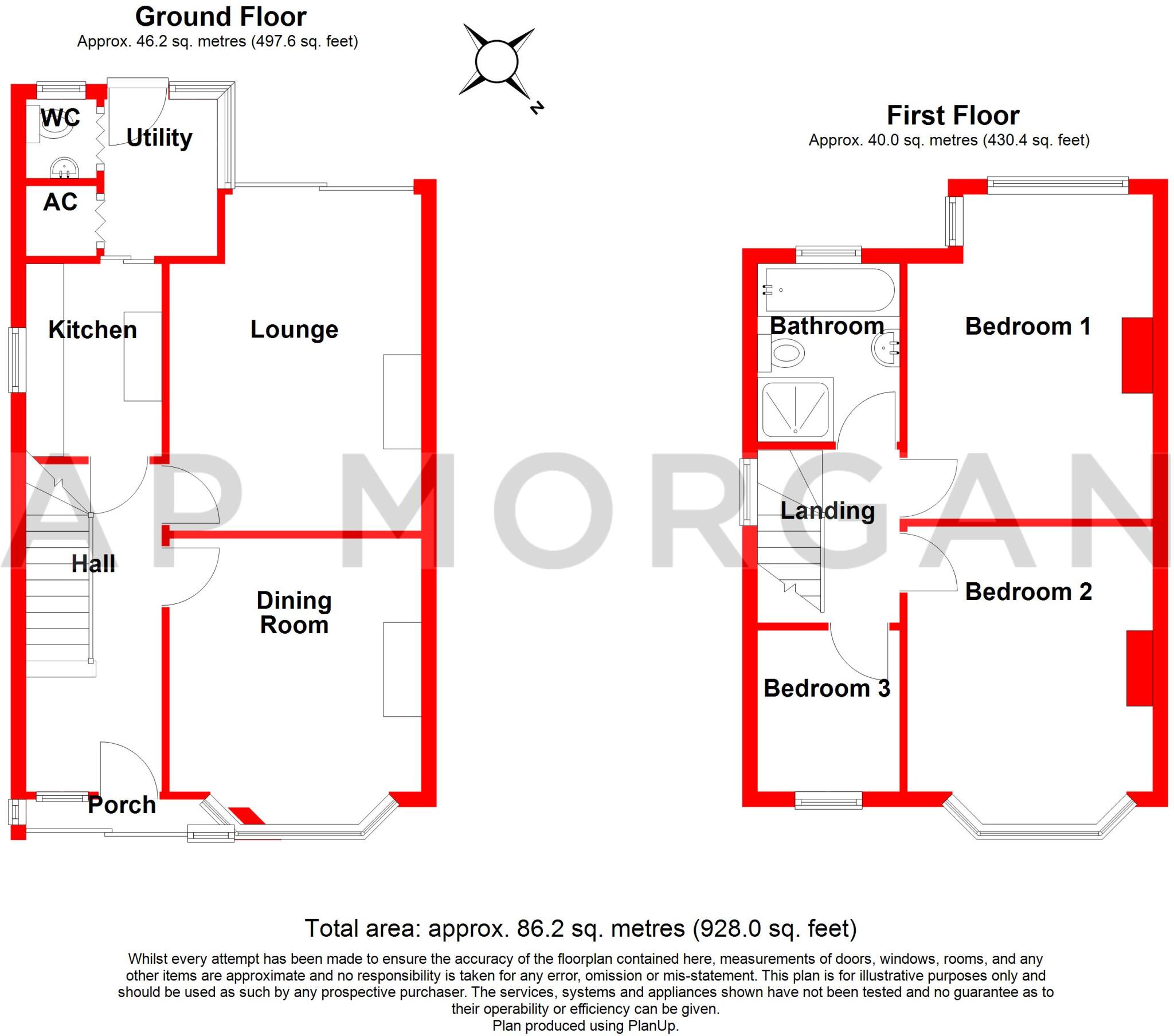 14, Chepstow Grove, Rednal, Birmingham, West Midlands, B45 floorplan