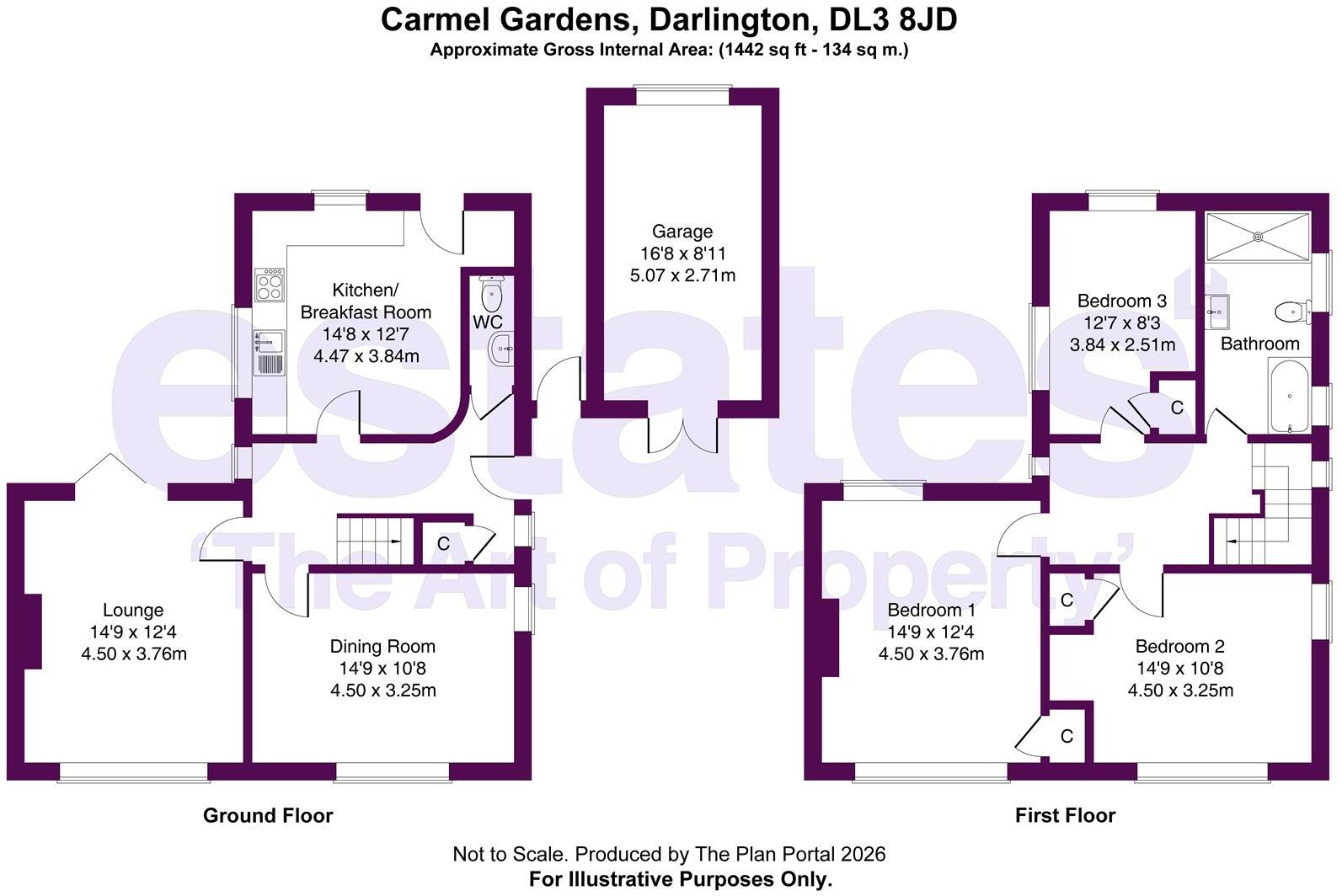Carmel Gardens, Darlington, DL3 8JD. floorplan