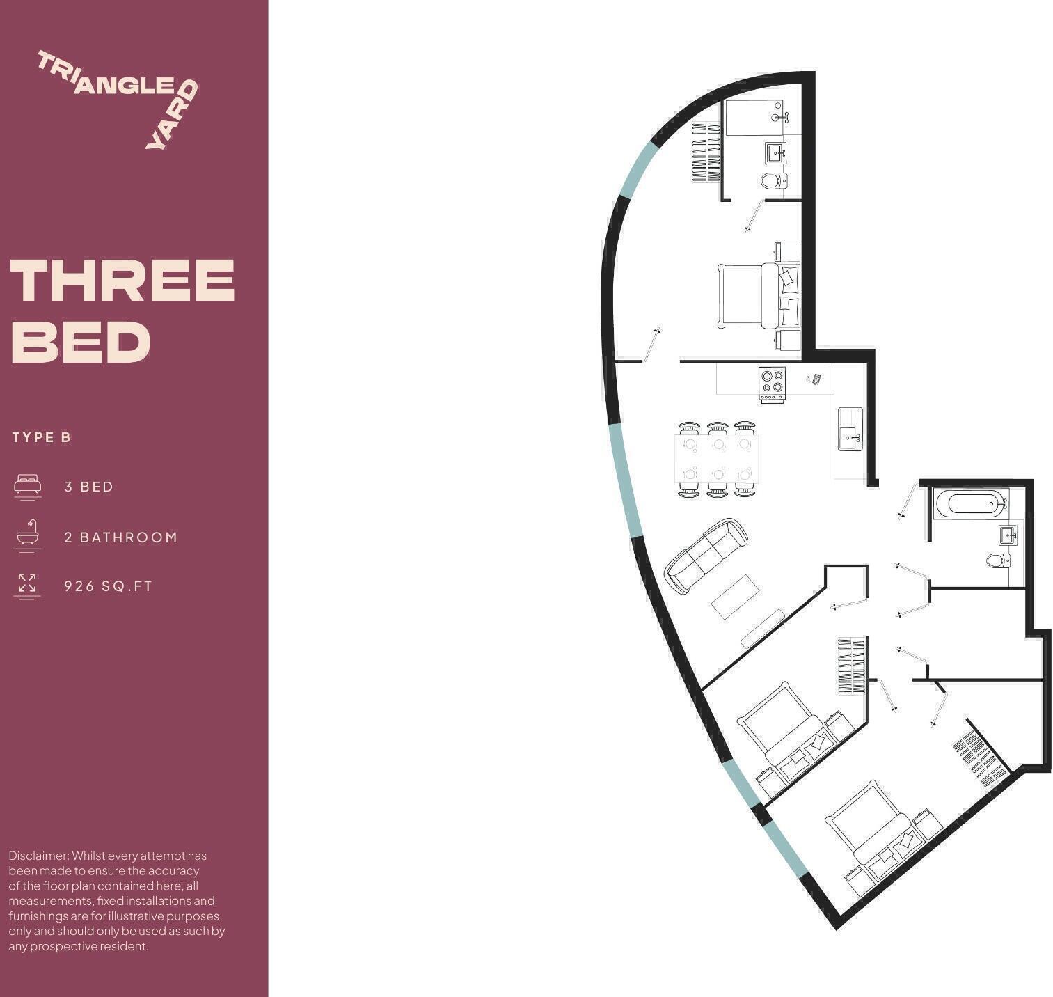 Flat 1207, Triangle Yard, Skinner Street, Leeds floorplan