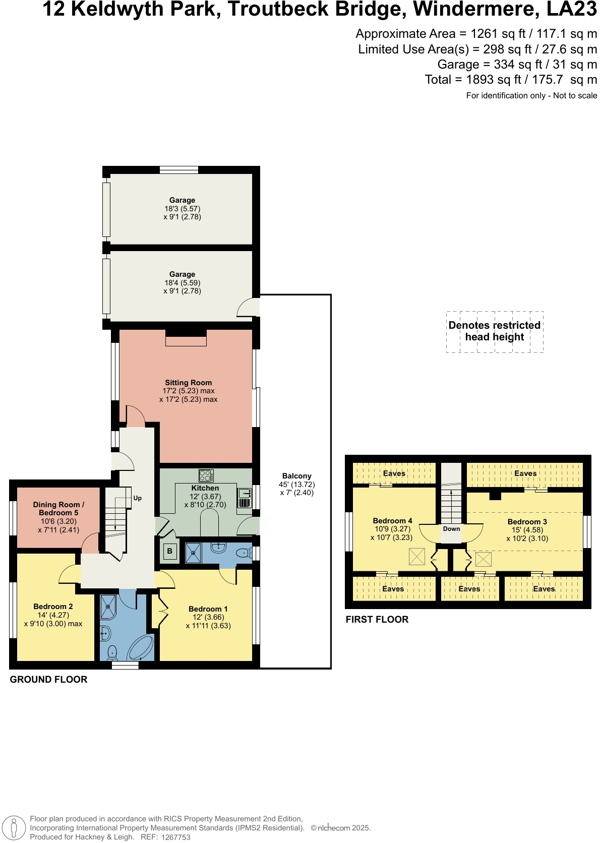 Woodlands, 12 Keldwyth Park, Troutbeck Bridge, Windermere, LA12 1HG floorplan