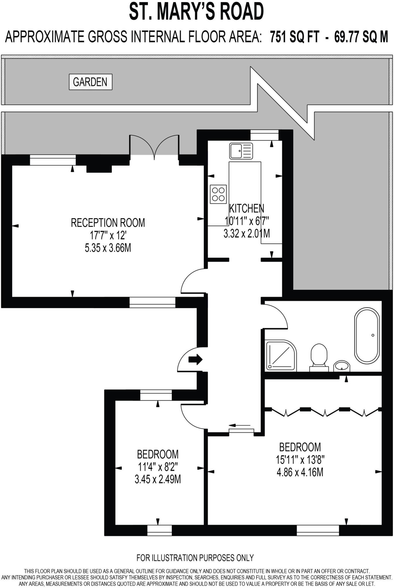 St. Marys Road, Long Ditton, KT6 floorplan
