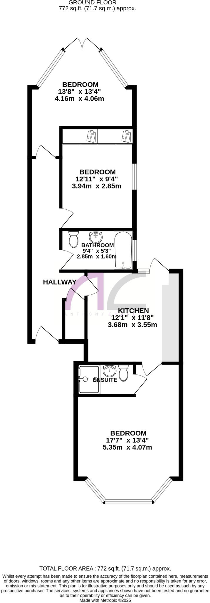 Fox Lane, Palmers Green N13 4AJ floorplan