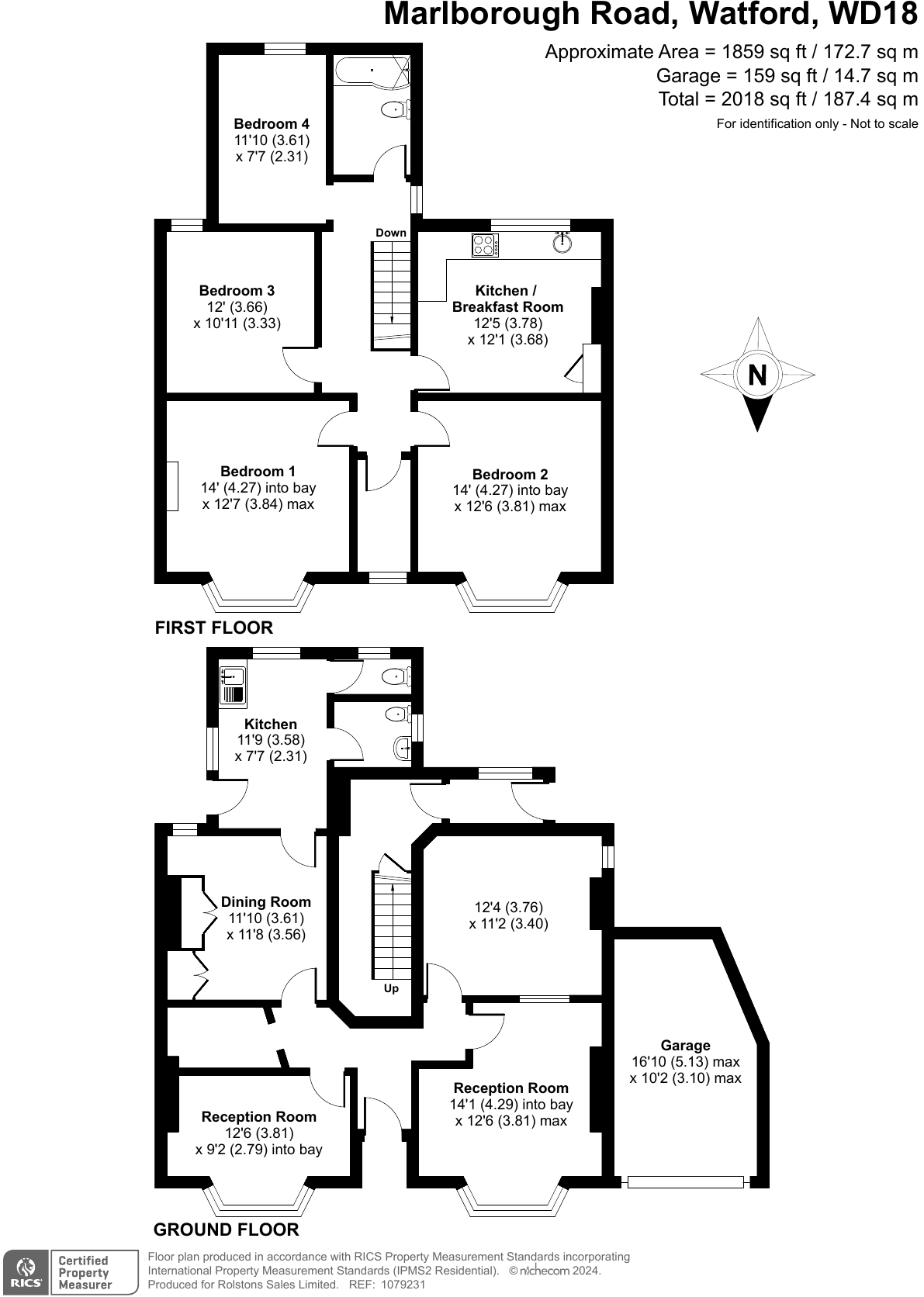 Marlborough Road, Watford, Hertfordshire, WD18 floorplan