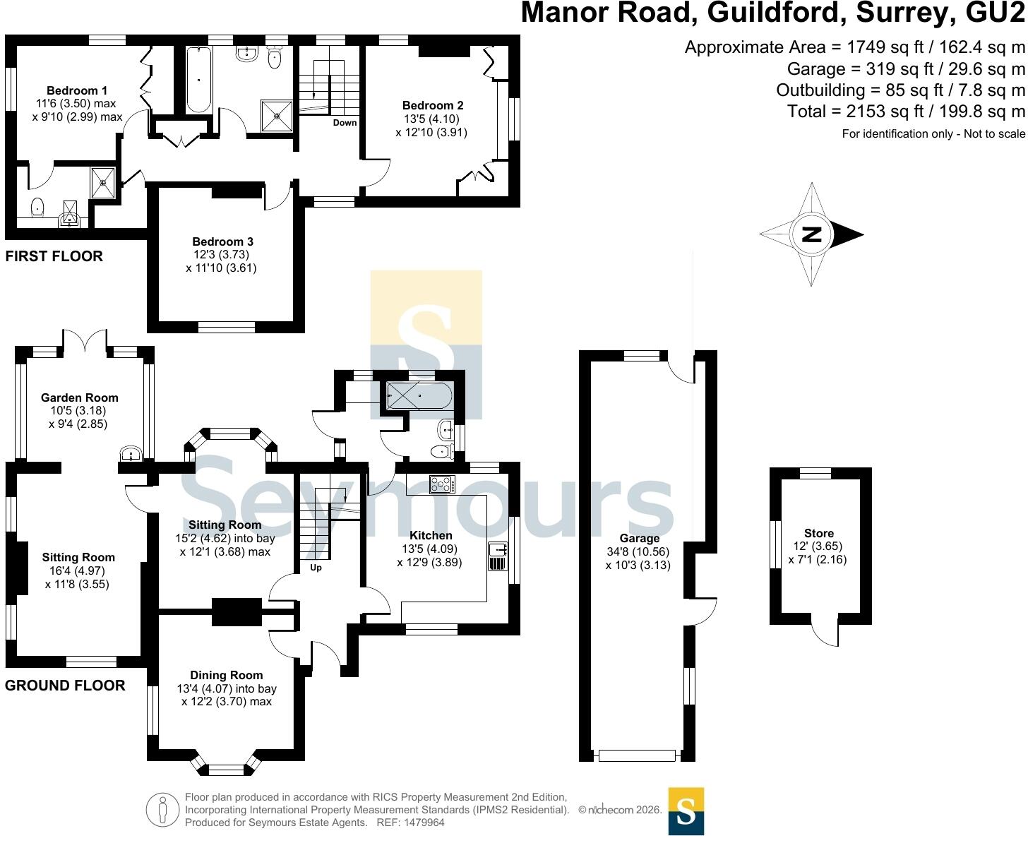 Manor Road, Guildford, Surrey, GU2 floorplan