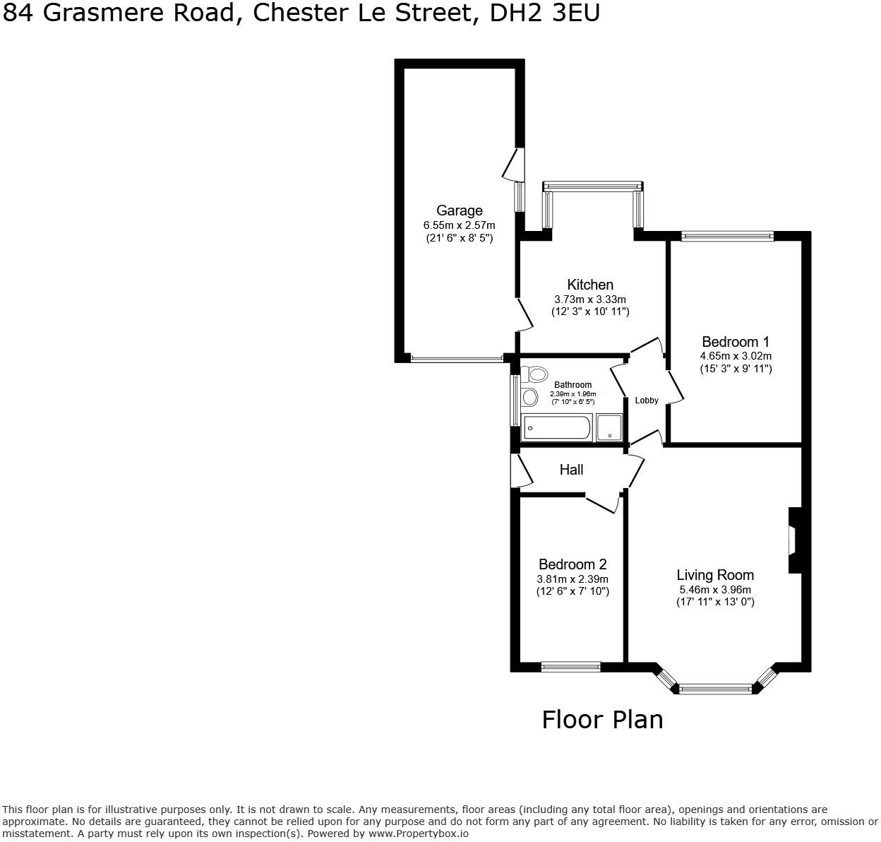 Grasmere Road, Chester Le Street, County Durham, DH2 floorplan