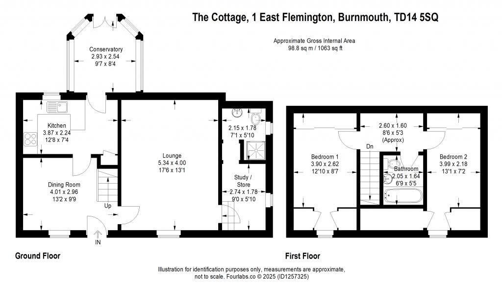 The Cottage, 1 East Flemington, Burnmouth, Nr Eyemouth, TD14 5SQ floorplan