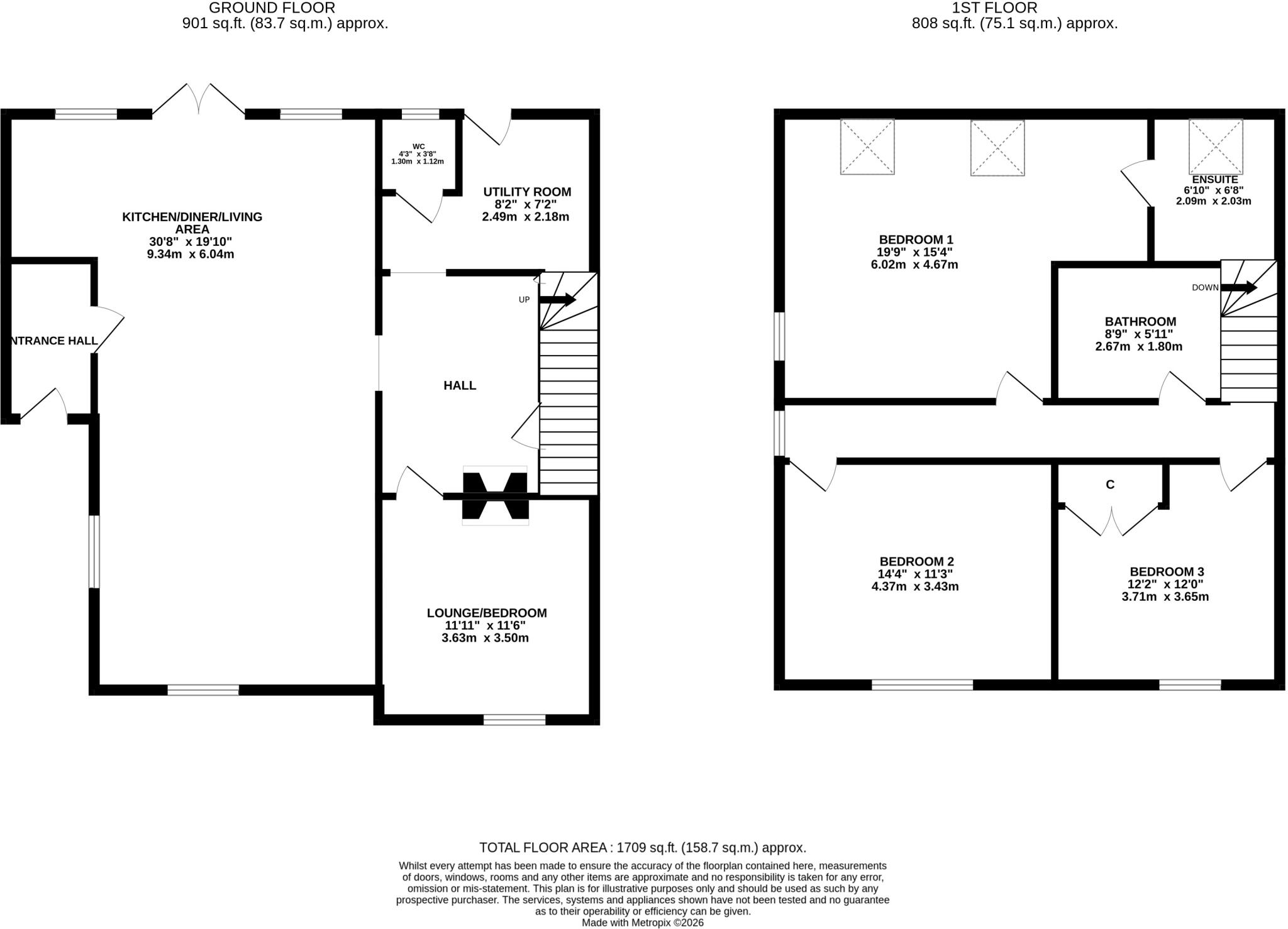 Dereham Road, Yaxham, Dereham, Norfolk, NR19 floorplan