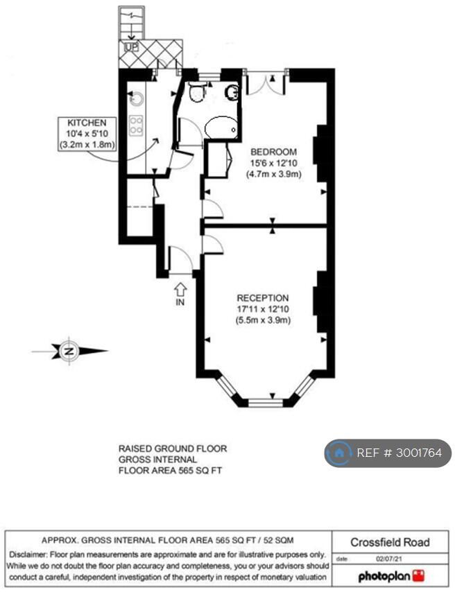 Crossfield Road, London, NW3 floorplan