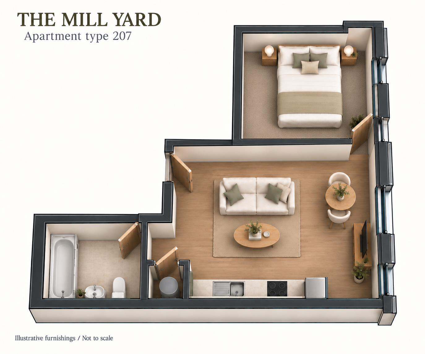 307 The Mill, Fletton Quays, Peterborough floorplan