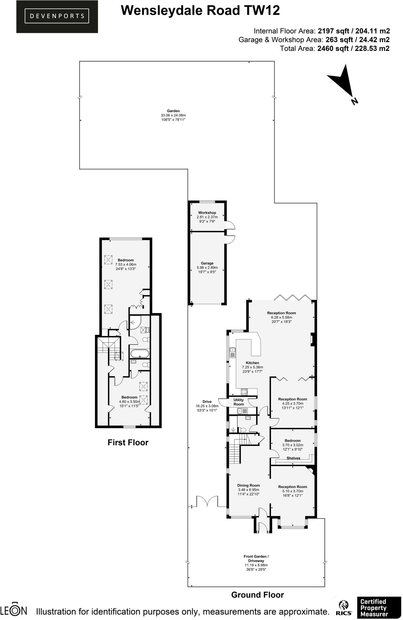 Wensleydale Road, Hampton, TW12 floorplan