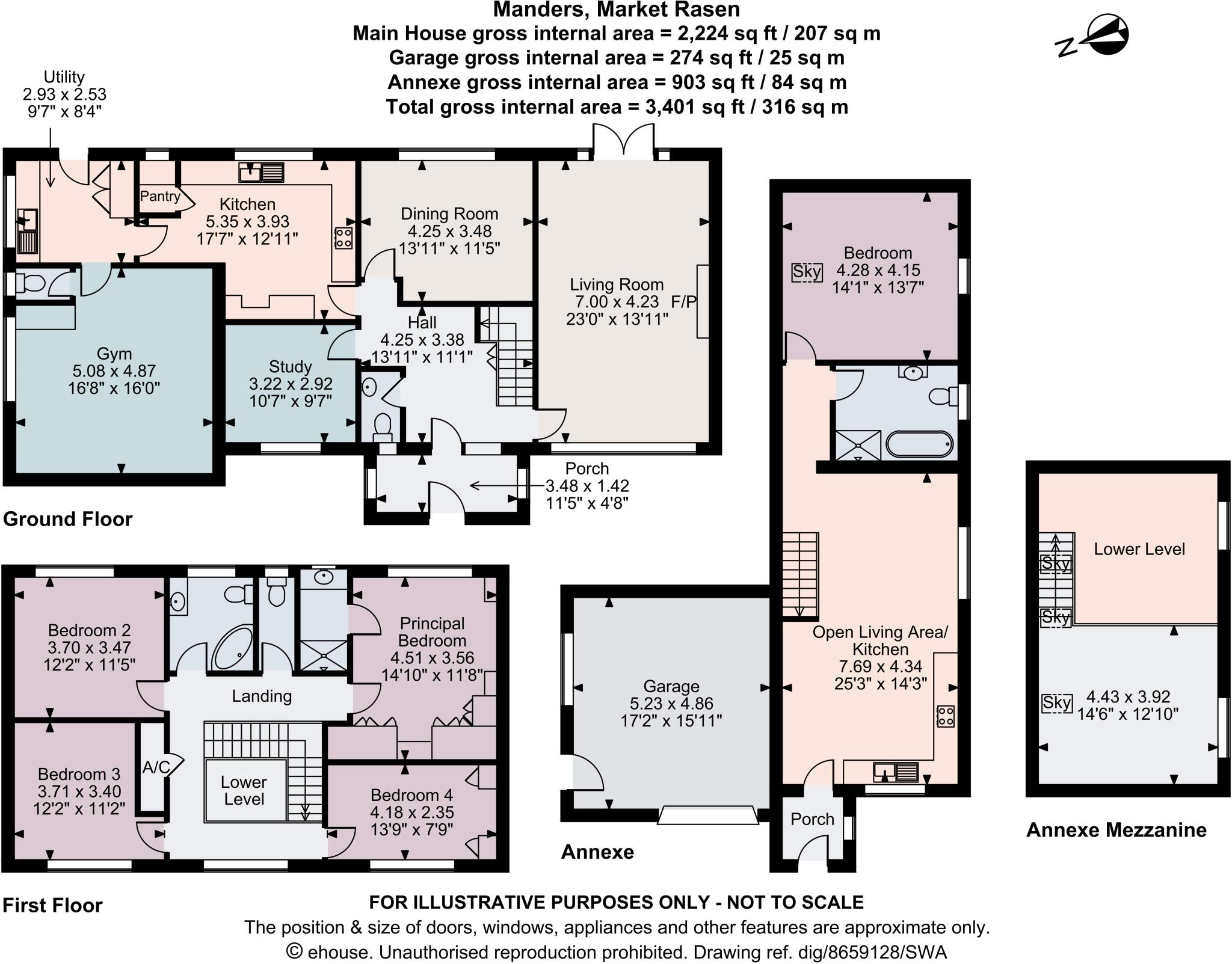 Manders, Walesby Road, Market Rasen, Lincolnshire, LN8 floorplan