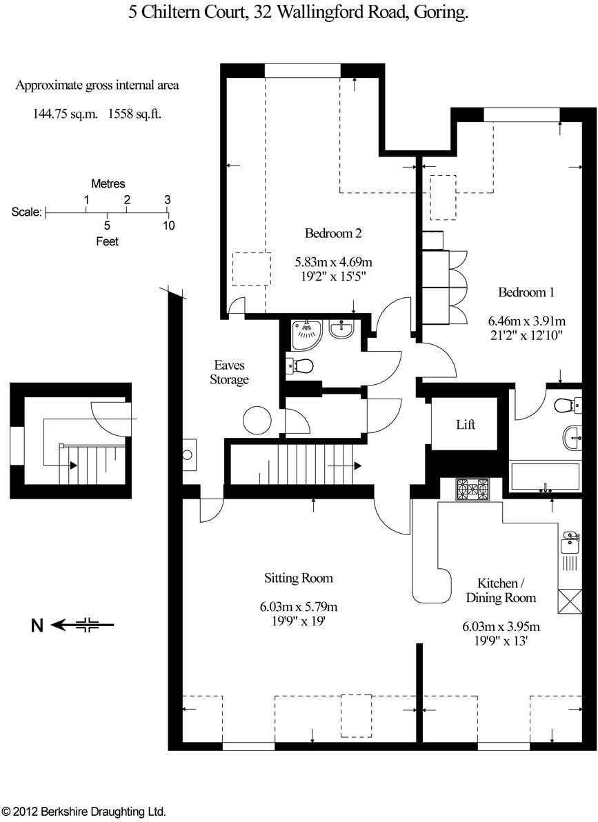 The Penthouse, Goring on Thames floorplan