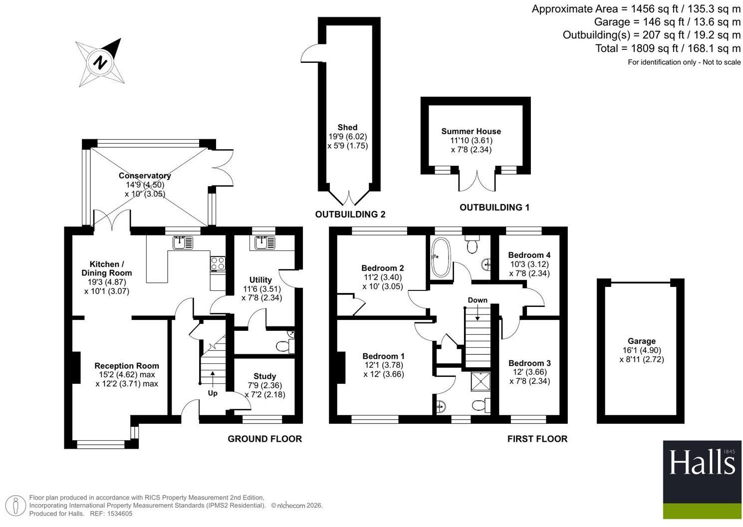 12 Queensway, Nesscliffe, Shrewsbury, Shropshire, SY4 1BD floorplan