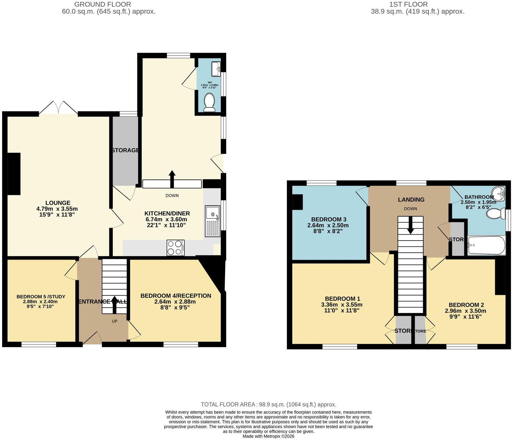 Woodside Place, Holmgate, Clay Cross, Chesterfield S45 floorplan