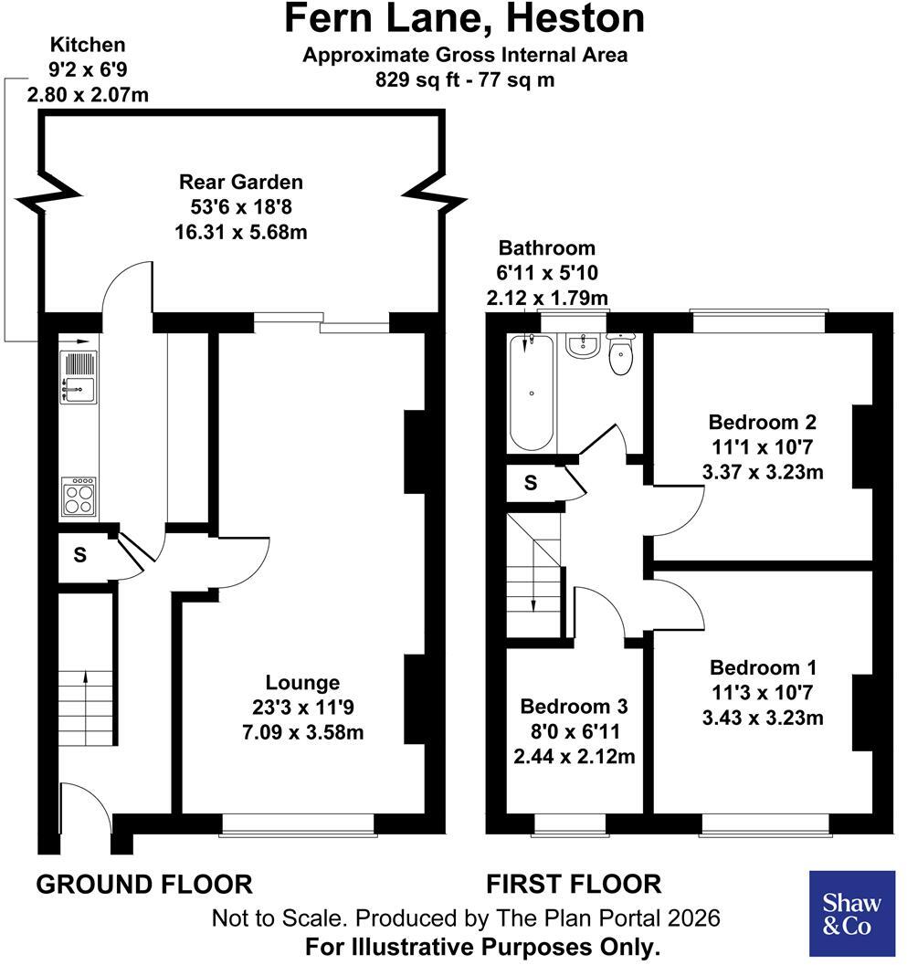 Fern Lane, Heston floorplan