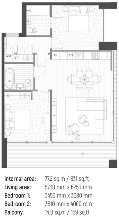 Liner House, Admiralty Avenue, Silvertown, Newham, London floorplan