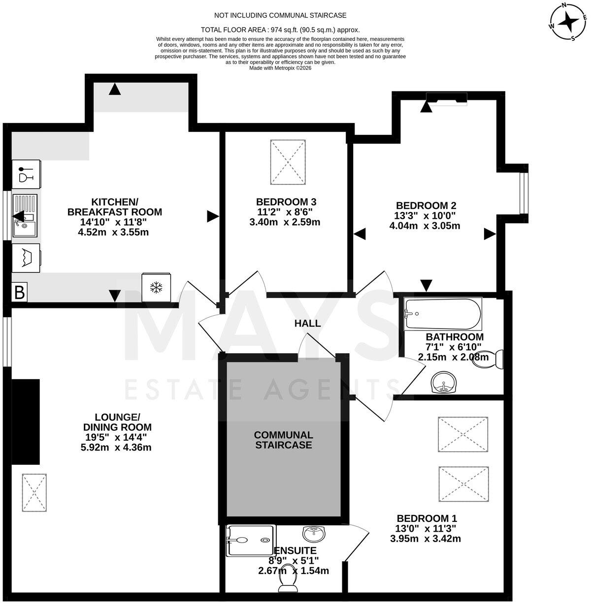 Clair Lodge 49 West Cliff Road, Bournemouth, BH4 floorplan