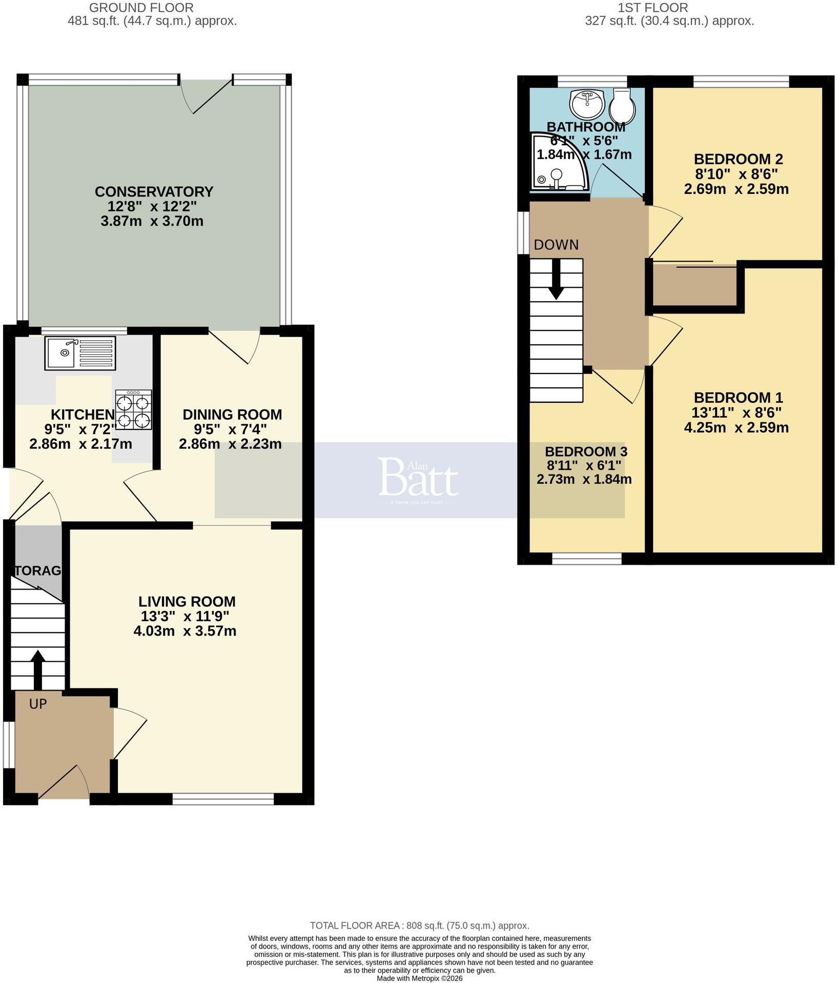 Barbrook Close, Standish, WN6 floorplan