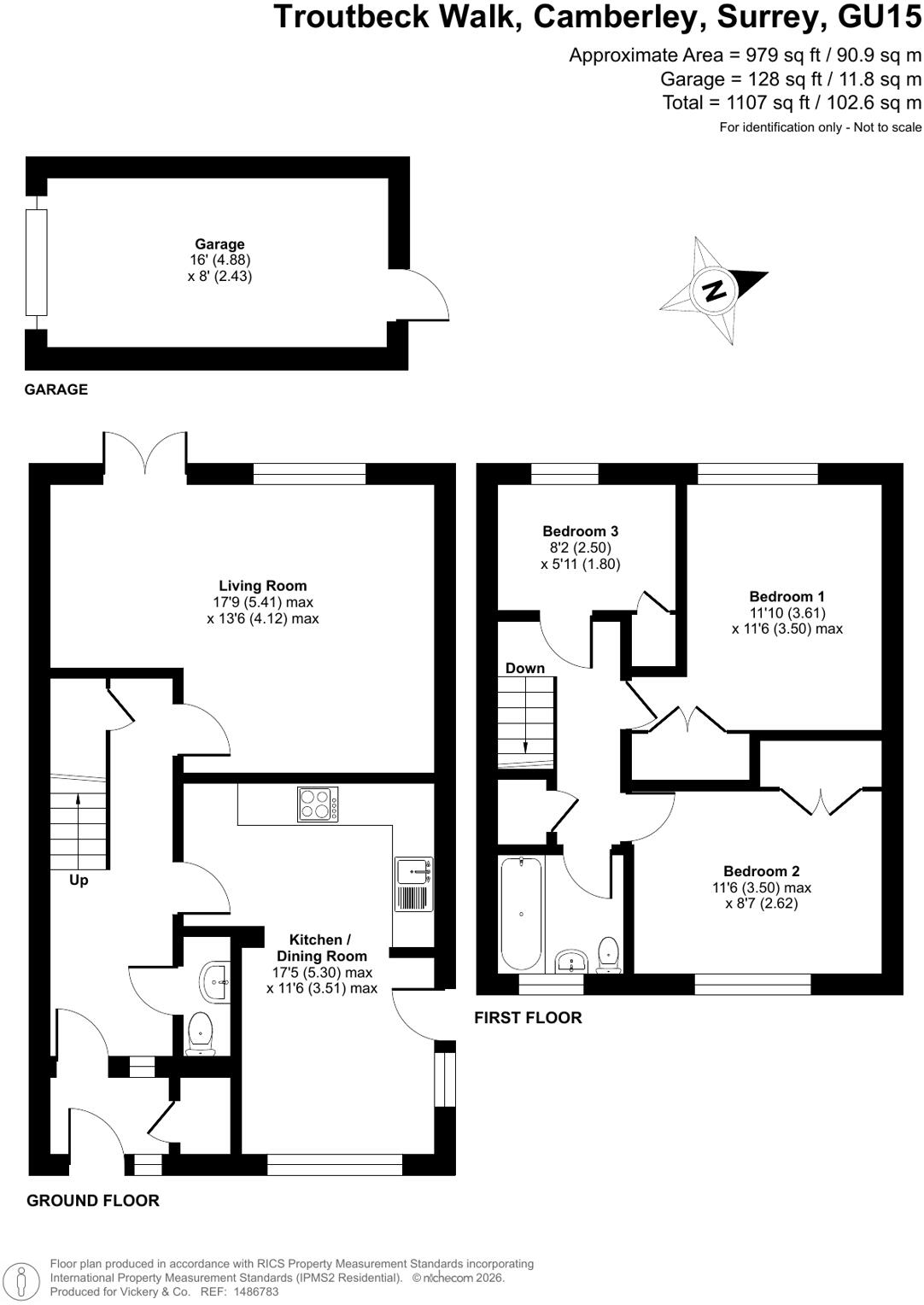 Troutbeck Walk, Camberley, Surrey, GU15 floorplan