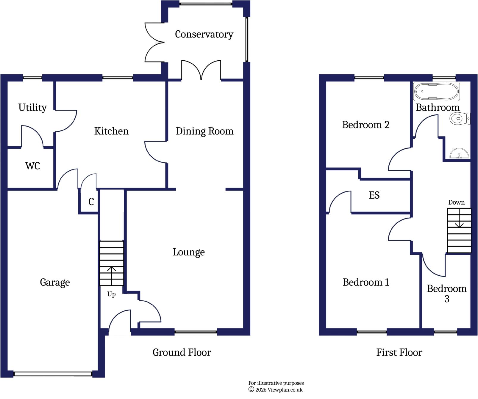 Suran Y Gog, Barry floorplan