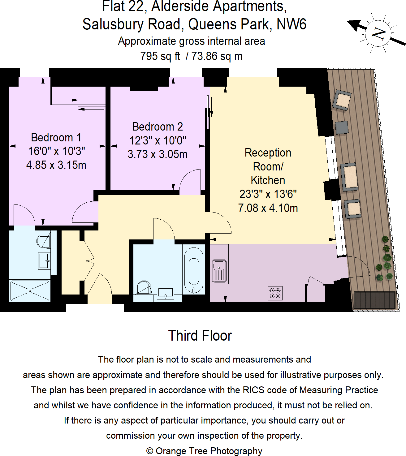 Alderside Apartments, 35 Salusbury Road, Queen's Park, NW6 floorplan