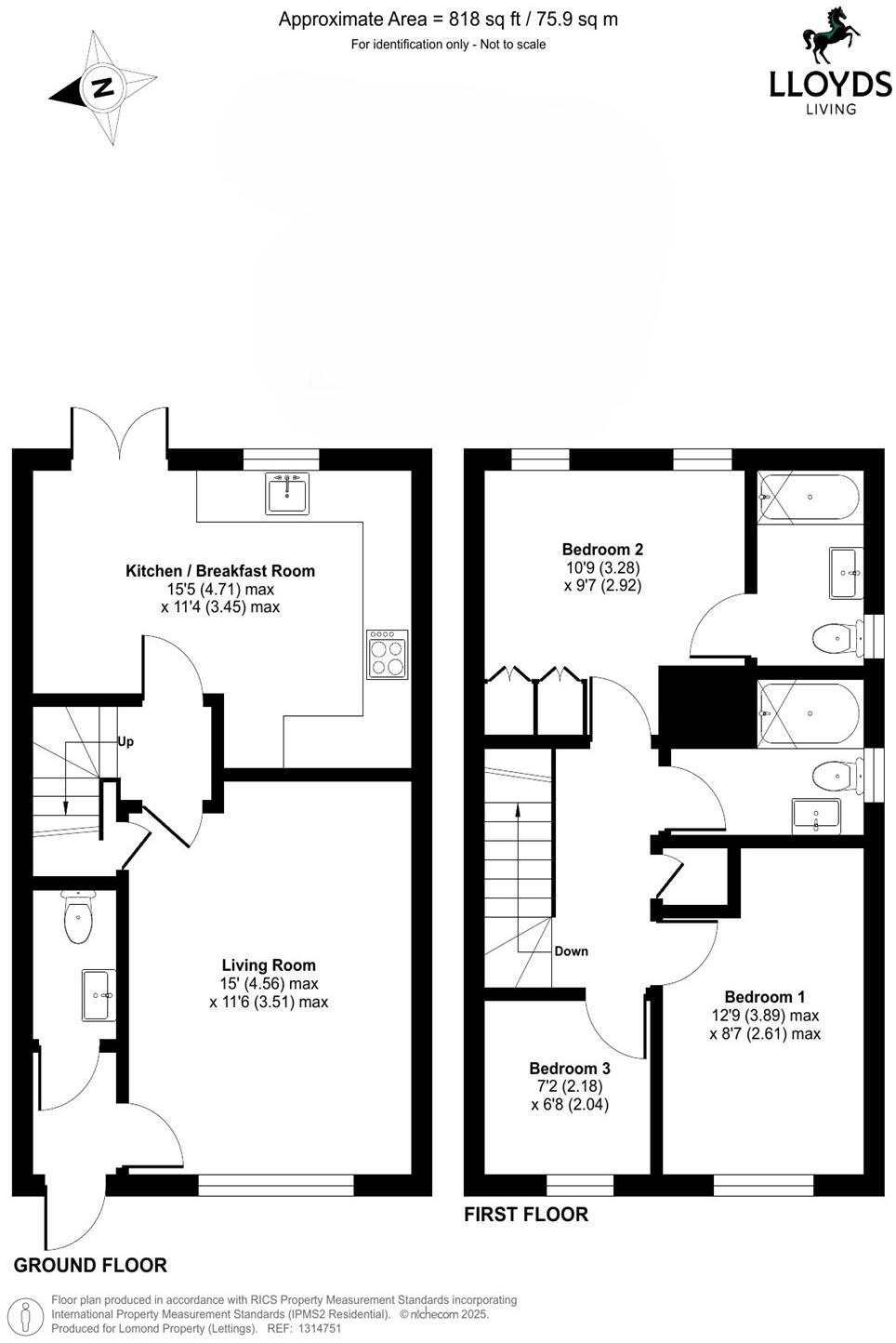 3 bedroom End of Terrace House in Robert Lewis Avenue, Crewe floorplan