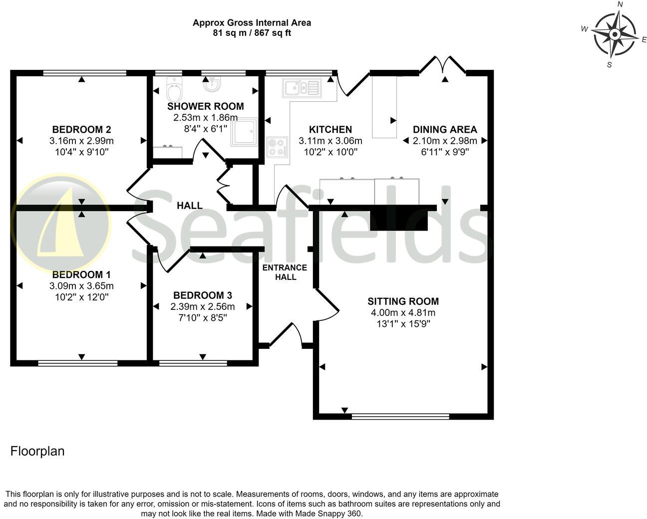 Gregory Close, Pondwell, PO33 1QR floorplan
