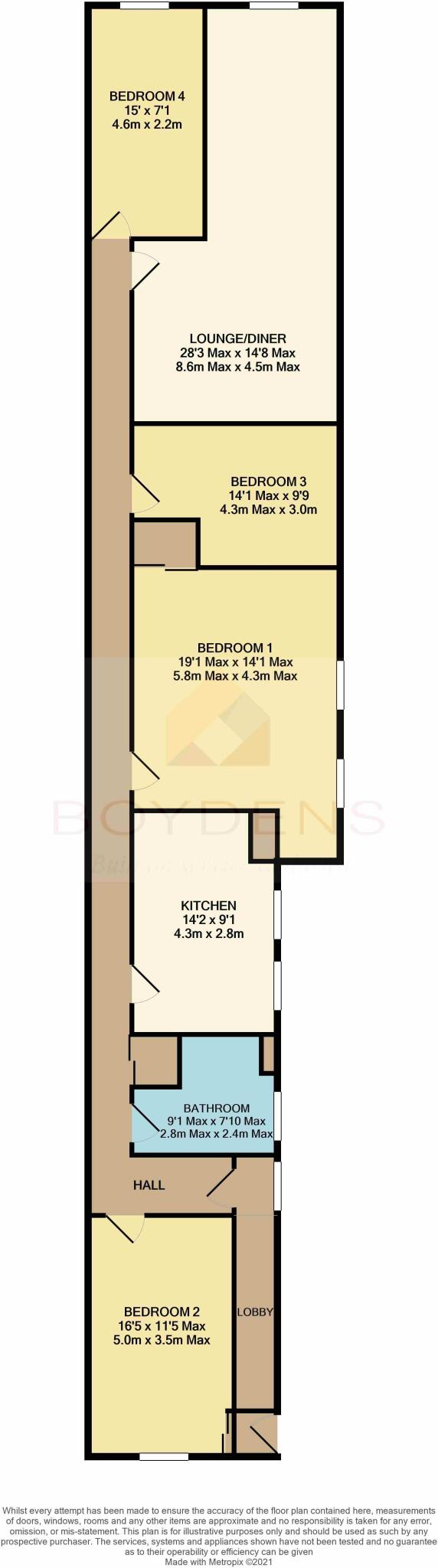 Connaught Avenue, Frinton on Sea floorplan