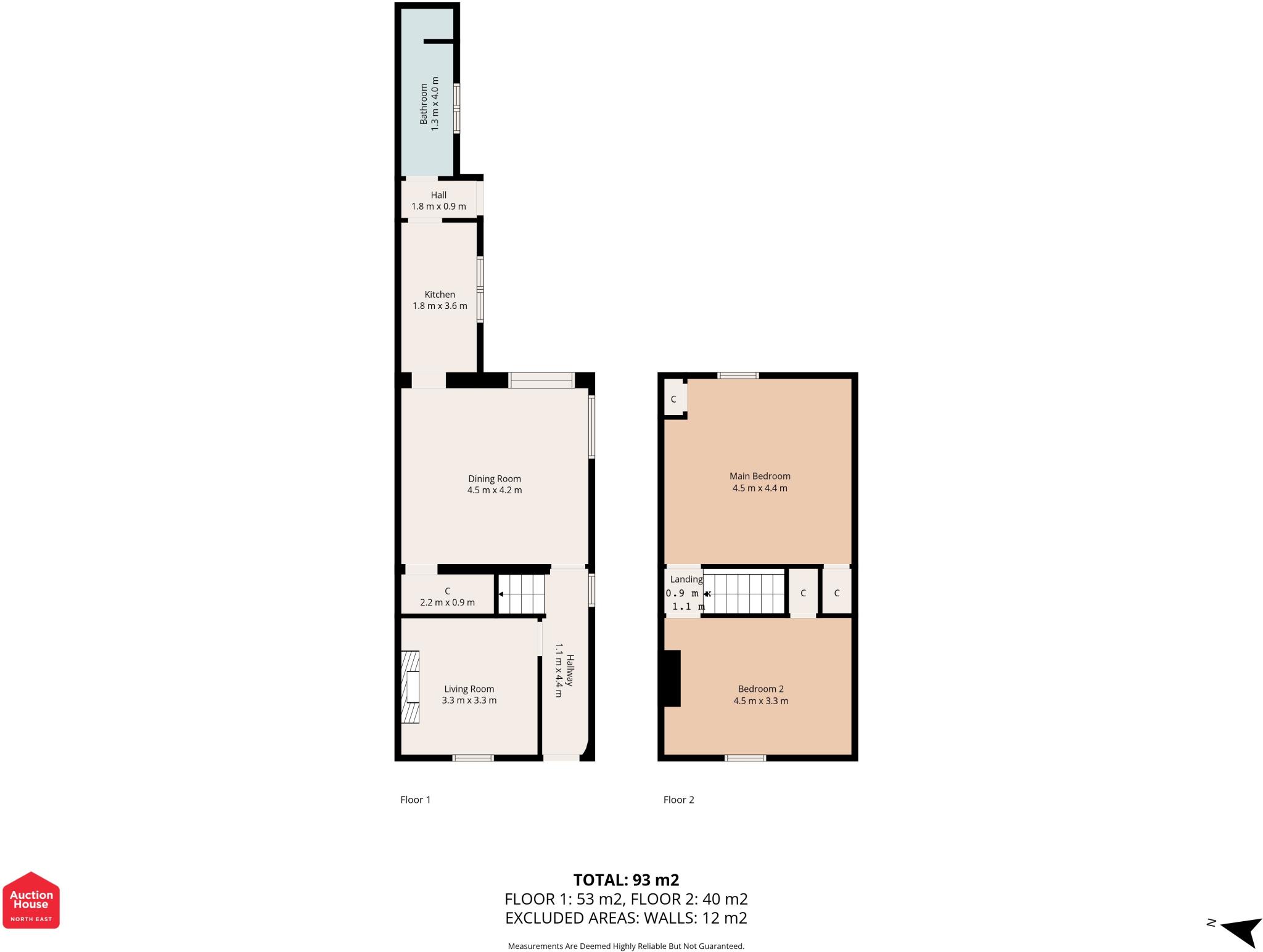 46 Shafto Terrace, Washington, Tyne and Wear NE37 2DX floorplan