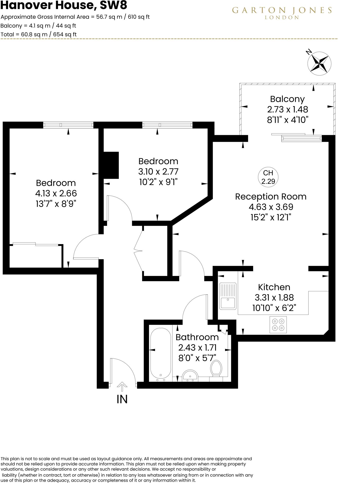 Hanover House, 7 St. George Wharf, Vauxhall, London, SW8 floorplan
