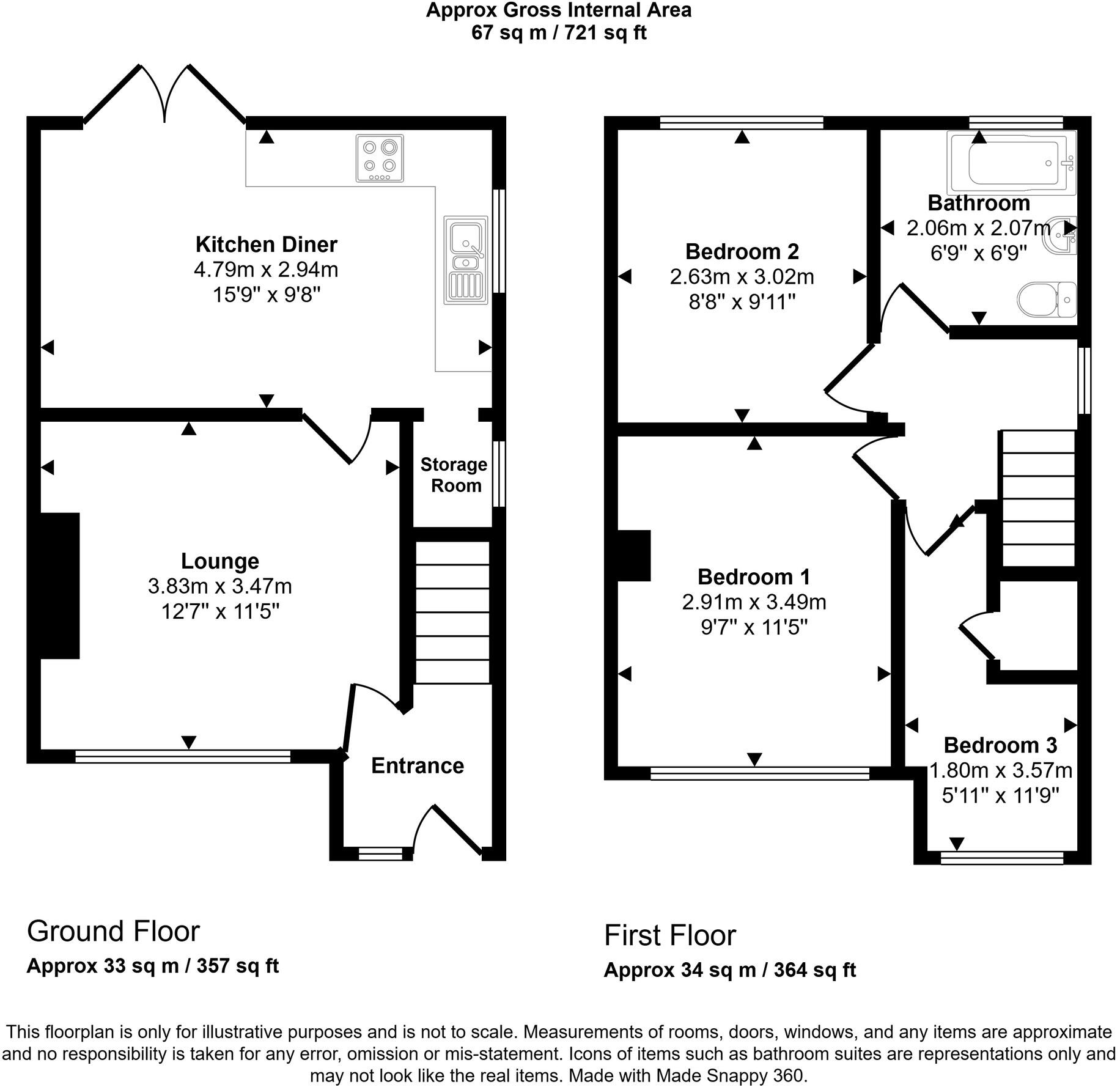 Kirkstall Mount, Leeds, West Yorkshire floorplan