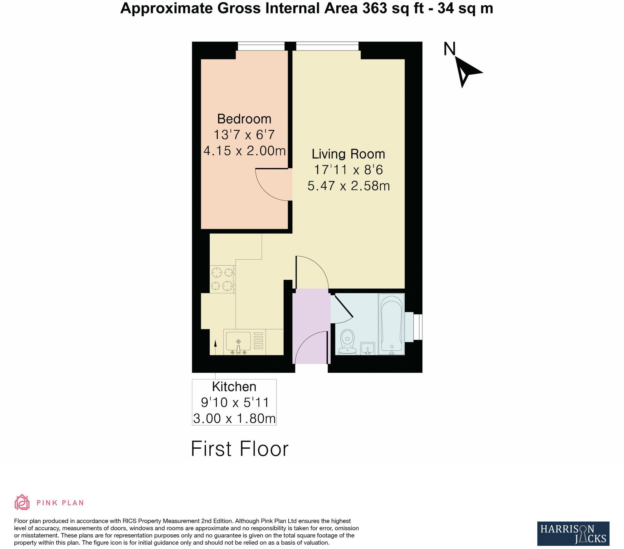 Upper Teddington Road, Tabard House, KT1 floorplan