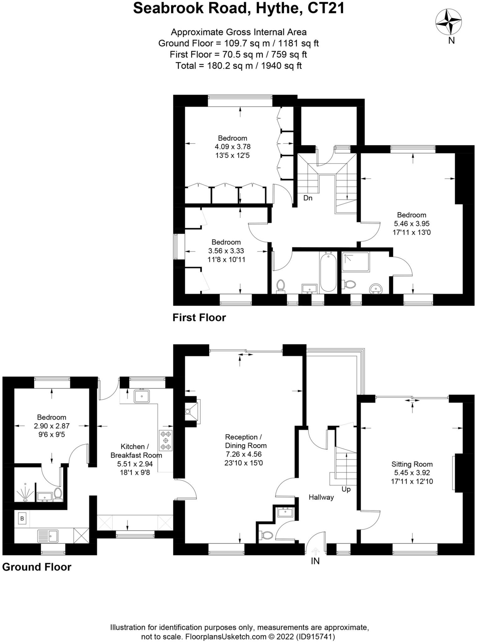 Seabrook Road, Hythe, CT21 floorplan